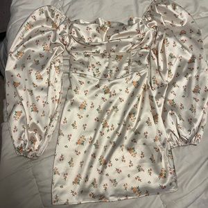 white floral dress